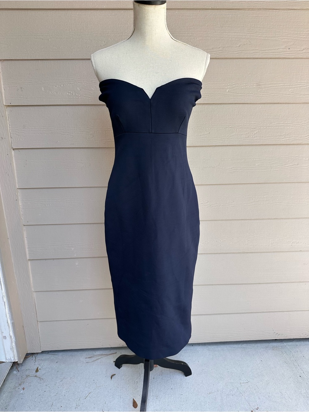 Cinq à Sept Womens Navy Garnet Sheath Size 12 (A40)